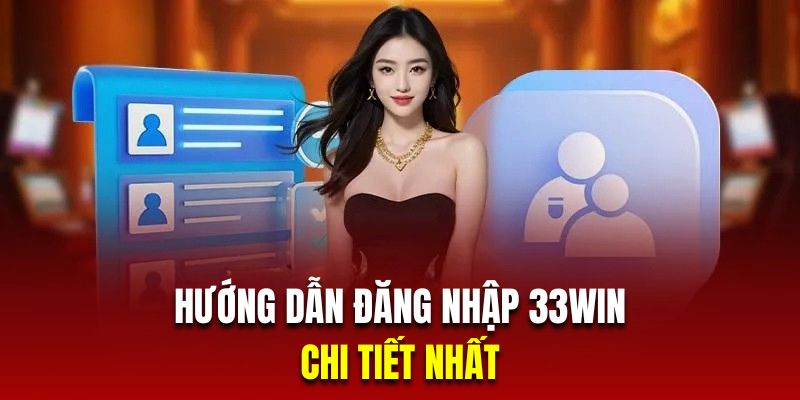Giao diện đăng nhập 33Win hiển thị form nhập tài khoản và mật khẩu